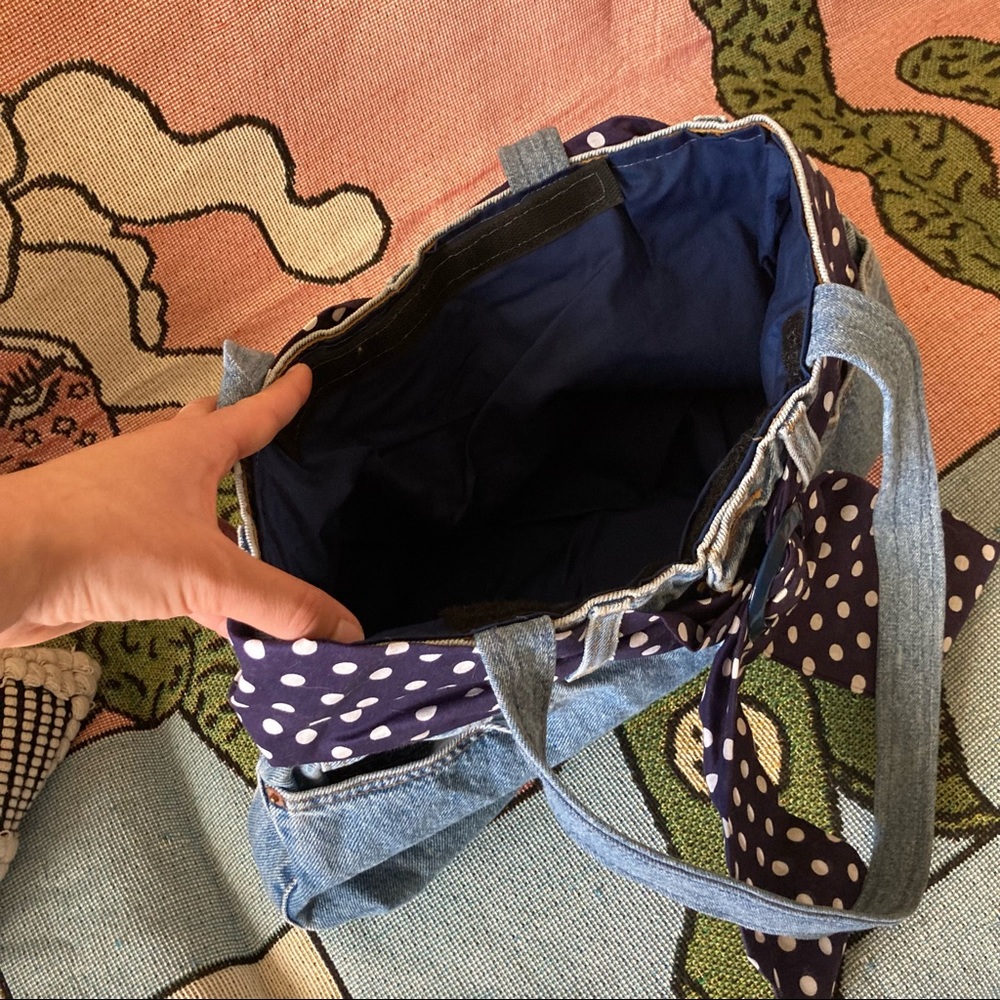Vintage Y2k Levis Denim Bag, Handmade Handbag Shoulder Bag View 5